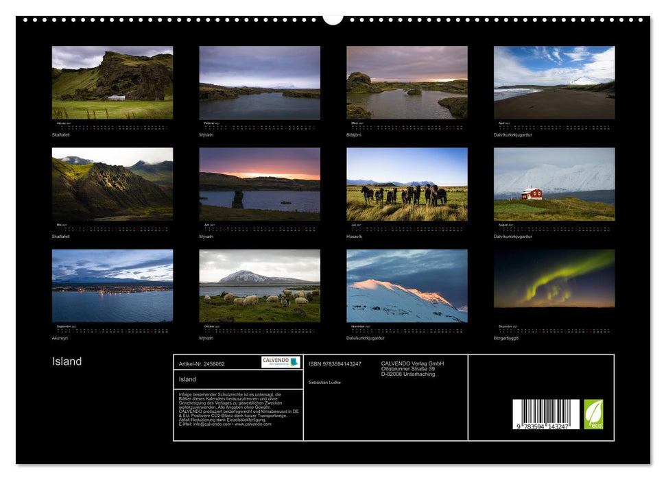 Island (CALVENDO Premium Wandkalender 2027)