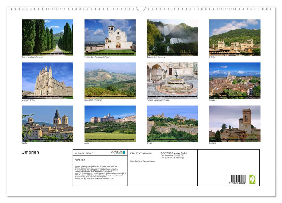 Umbrien (CALVENDO Wandkalender 2027)