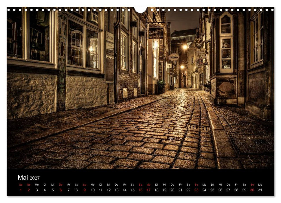 Bremen bei Nacht (CALVENDO Wandkalender 2027)