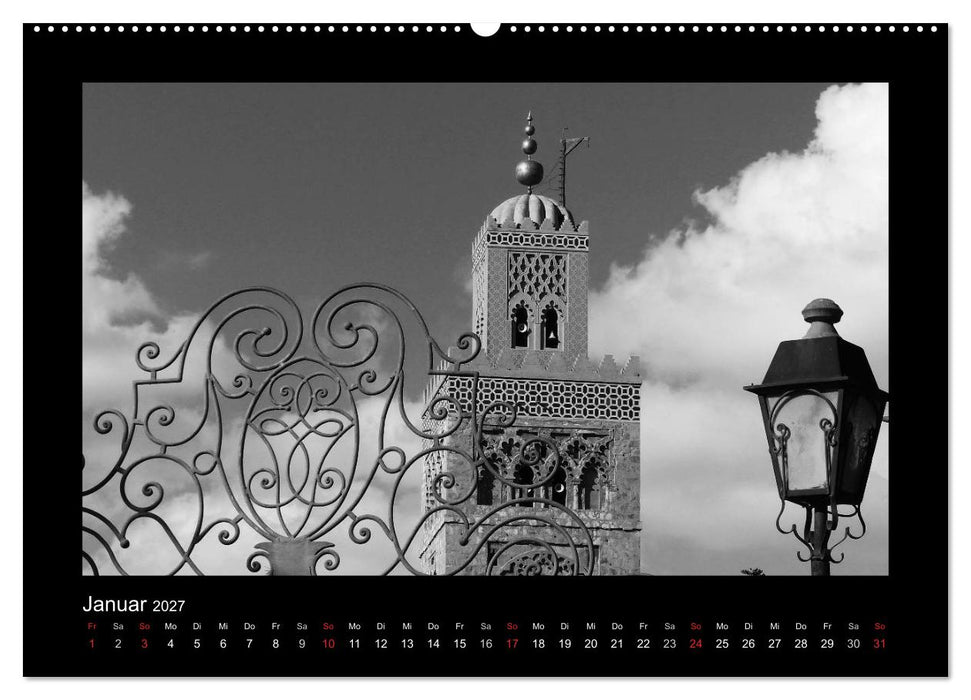 Marokko - Nostalgie in schwarz-weiss (CALVENDO Wandkalender 2027)