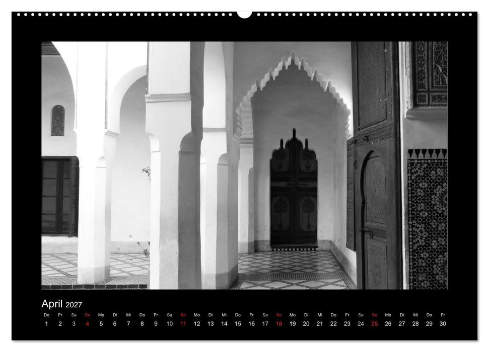 Marokko - Nostalgie in schwarz-weiss (CALVENDO Wandkalender 2027)