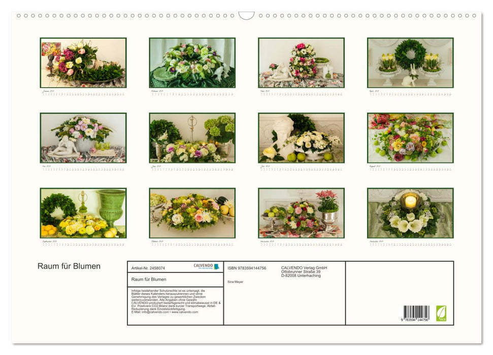 Raum für Blumen (CALVENDO Wandkalender 2027)