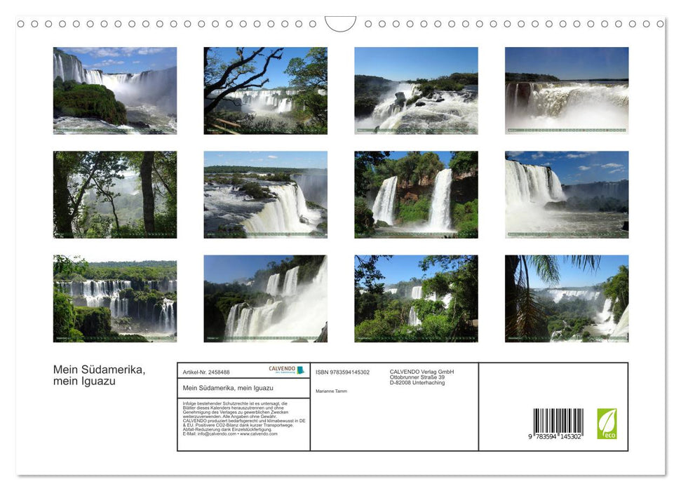 Mein Südamerika, mein Iguazu (CALVENDO Wandkalender 2027)
