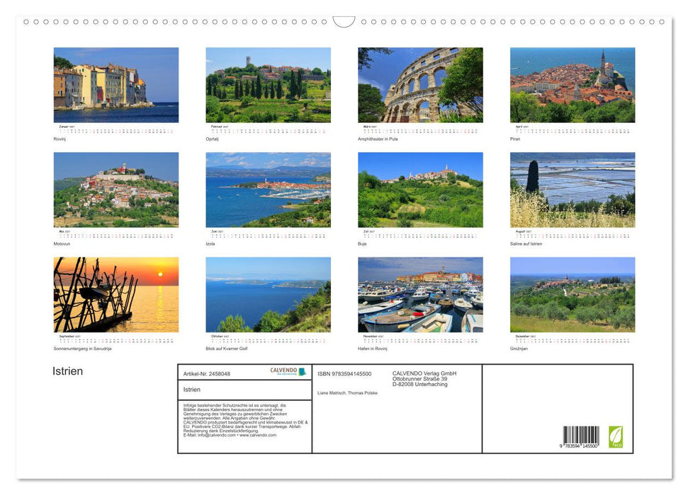 Istrien (CALVENDO Wandkalender 2027)
