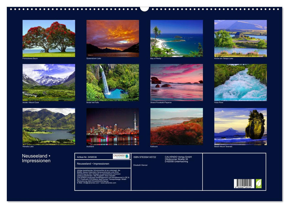 Neuseeland • Impressionen (CALVENDO Wandkalender 2027)