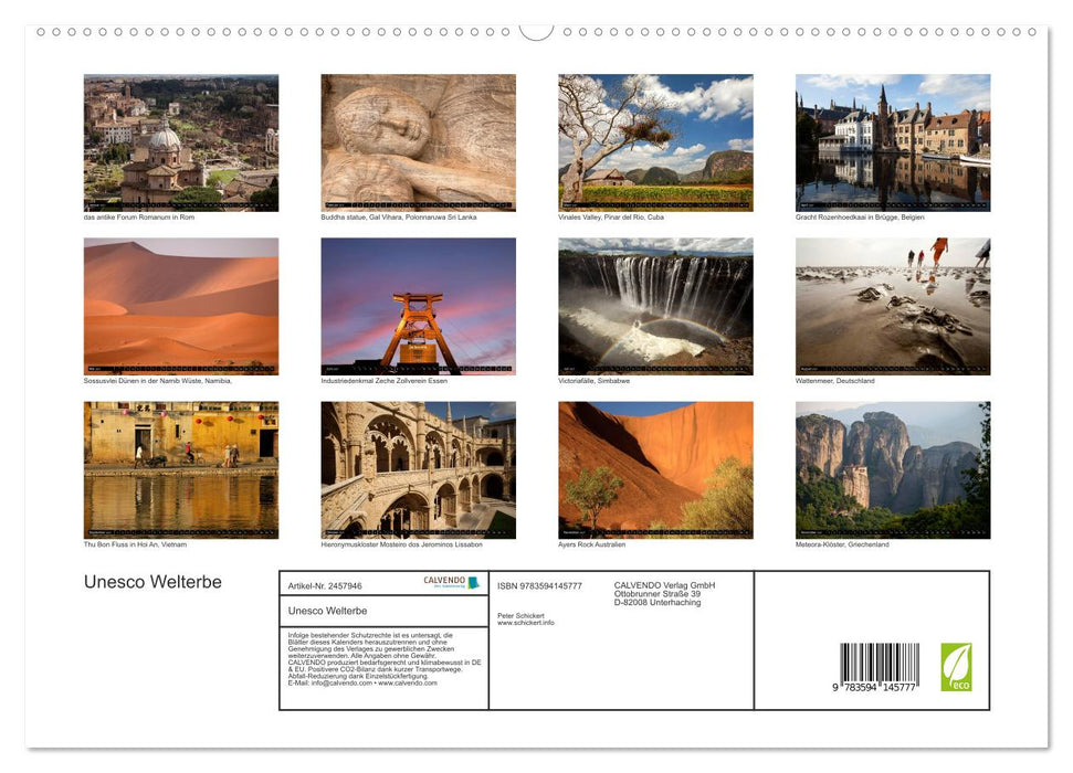 Unesco Welterbe (CALVENDO Premium Wandkalender 2027)