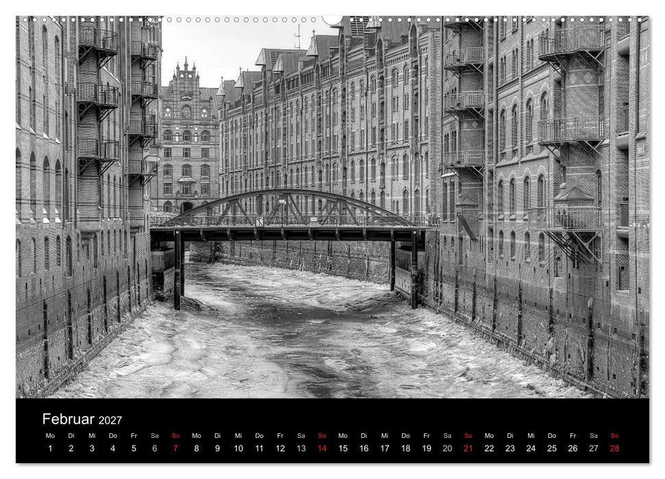 Hamburg monochrome Impressionen (CALVENDO Premium Wandkalender 2027)