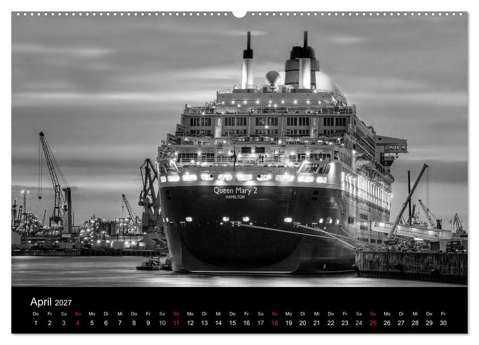 Hamburg monochrome Impressionen (CALVENDO Premium Wandkalender 2027)