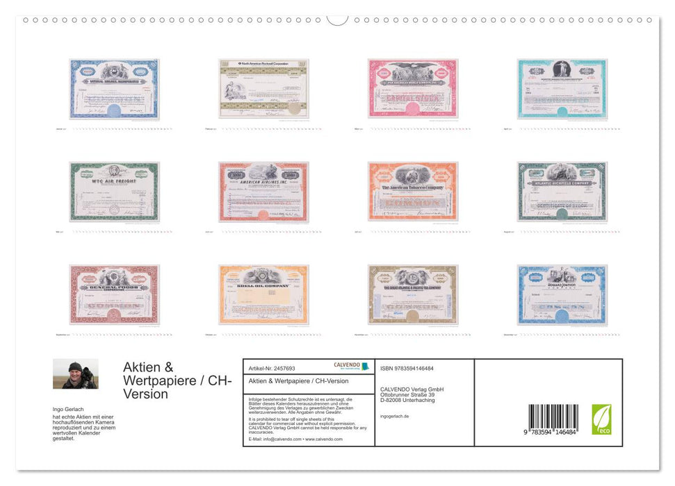 Aktien & Wertpapiere / CH-Version (CALVENDO Premium Wandkalender 2027)
