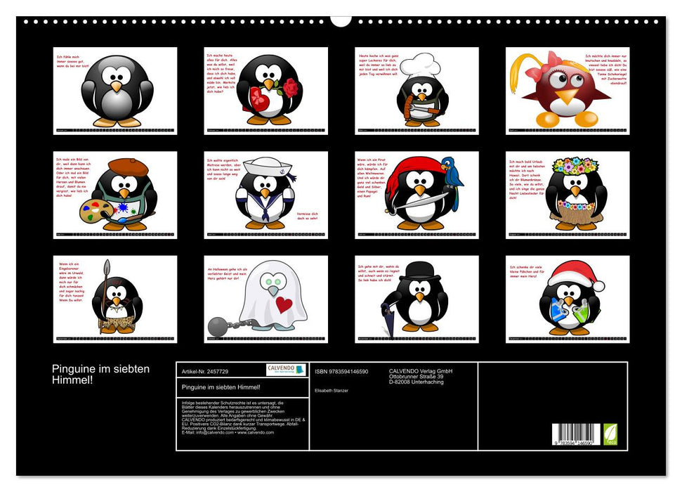 Pinguine im siebten Himmel! (CALVENDO Wandkalender 2027)