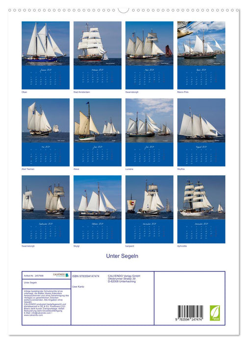 Unter Segeln (CALVENDO Premium Wandkalender 2027)