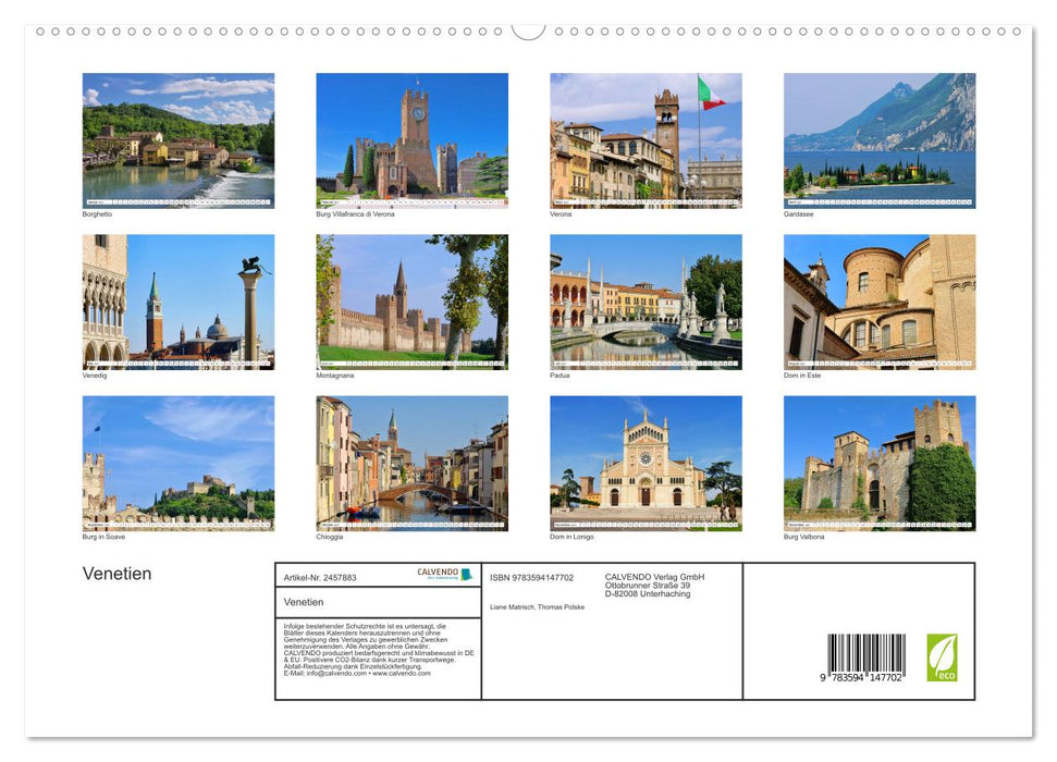 Venetien (CALVENDO Premium Wandkalender 2027)
