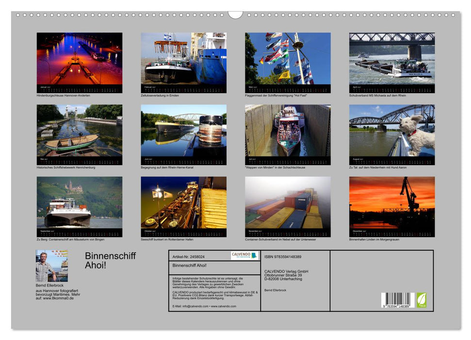 Binnenschiff Ahoi! (CALVENDO Wandkalender 2027)