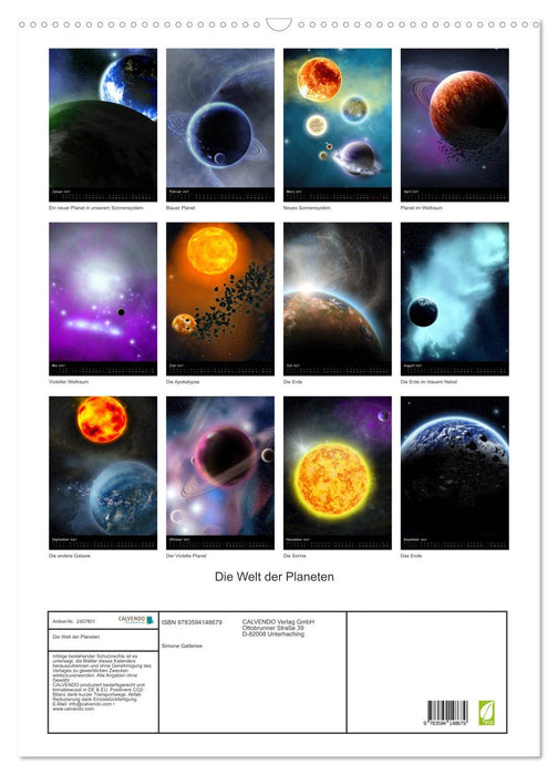 Die Welt der Planeten (CALVENDO Wandkalender 2027)