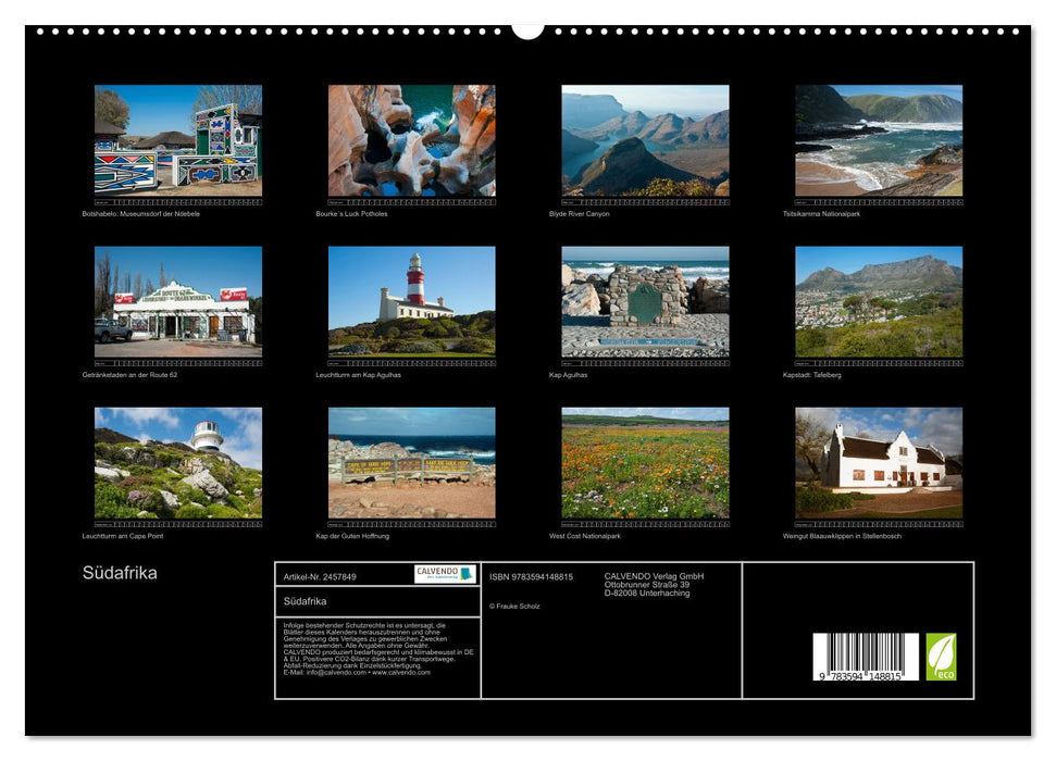 Südafrika (CALVENDO Premium Wandkalender 2027)