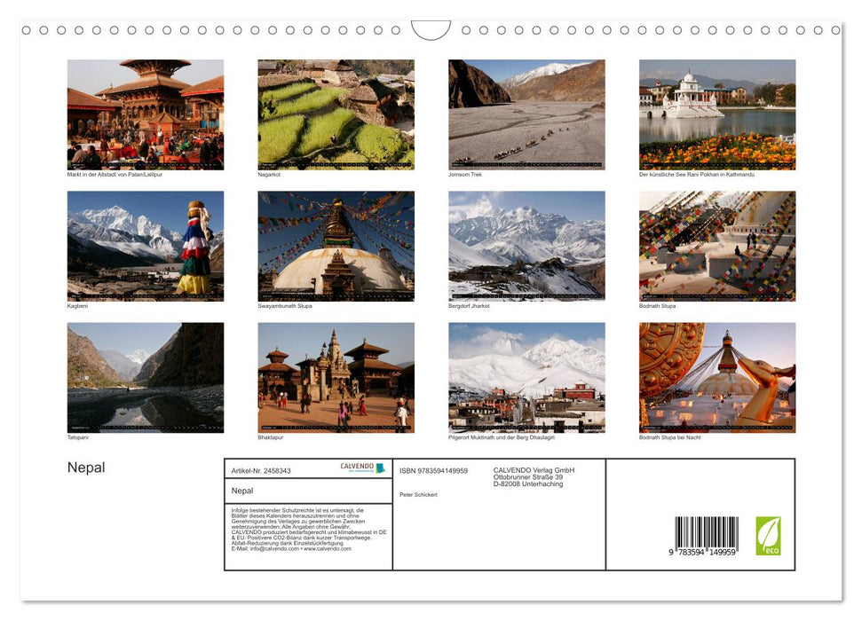 Nepal (CALVENDO Wandkalender 2027)