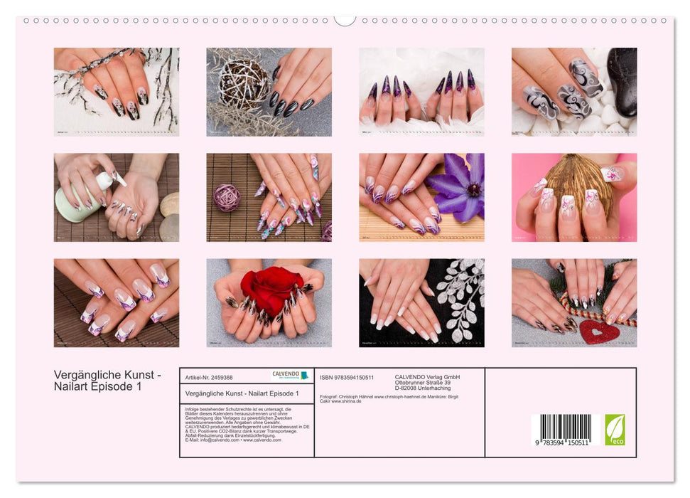 Vergängliche Kunst - Nailart Episode 1 (CALVENDO Premium Wandkalender 2027)