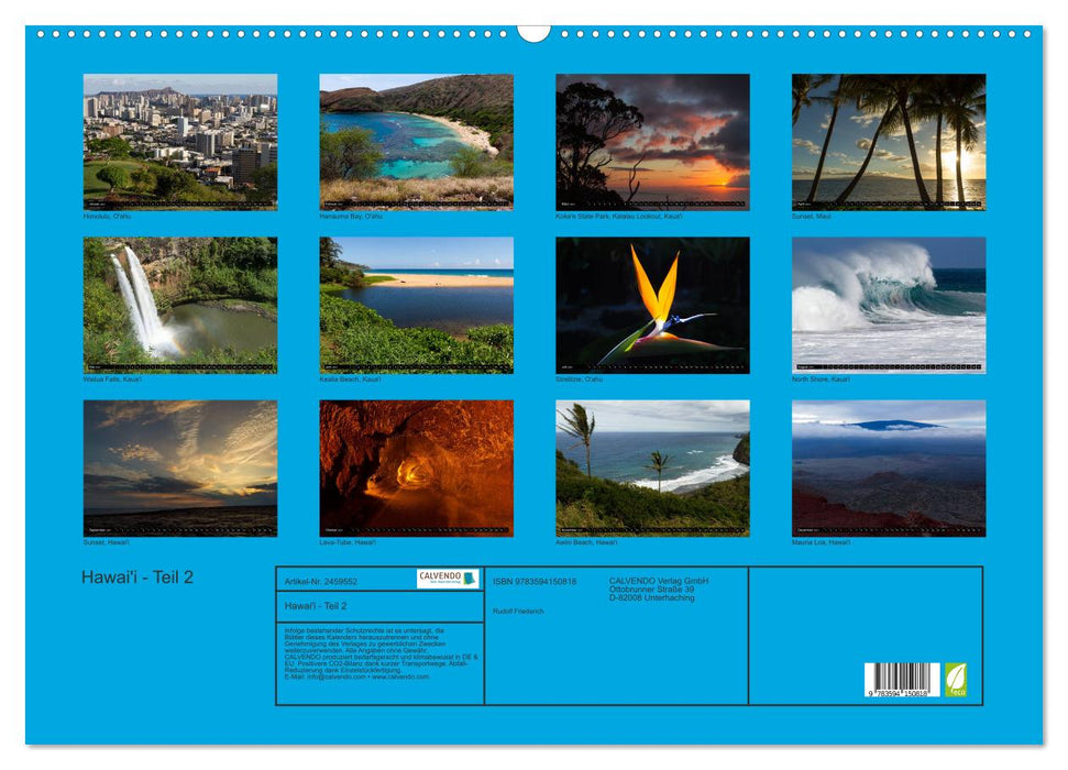 Hawai'i - Teil 2 (CALVENDO Wandkalender 2027)