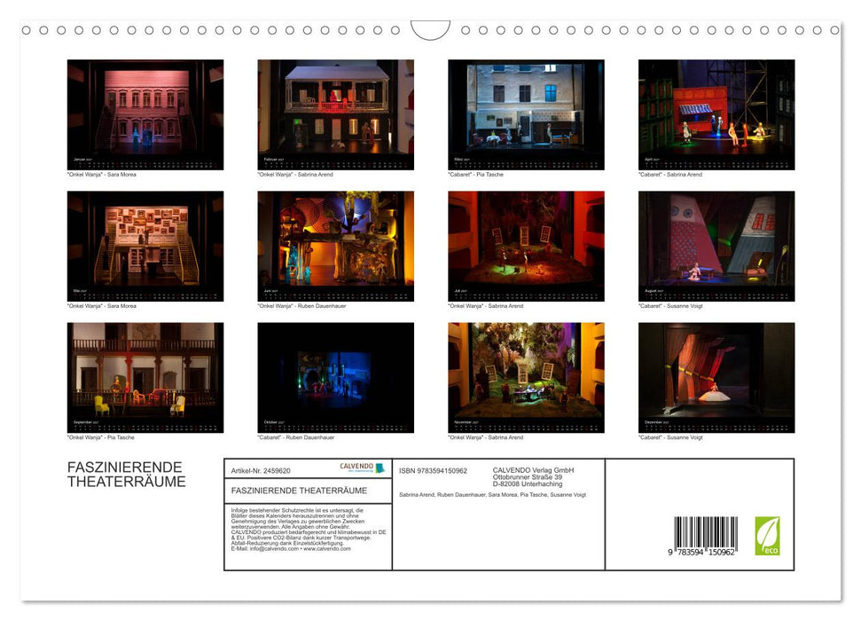 FASZINIERENDE THEATERRÄUME (CALVENDO Wandkalender 2027)