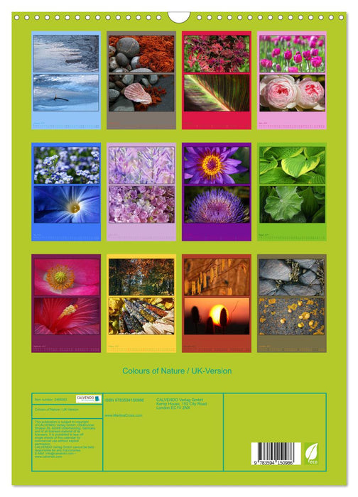 Colours of Nature / UK-Version (CALVENDO Monthly Calendar 2027)
