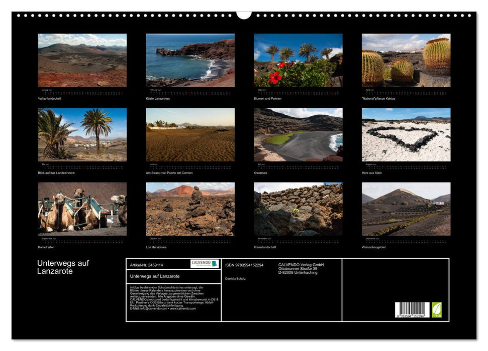 Unterwegs auf Lanzarote (CALVENDO Wandkalender 2027)