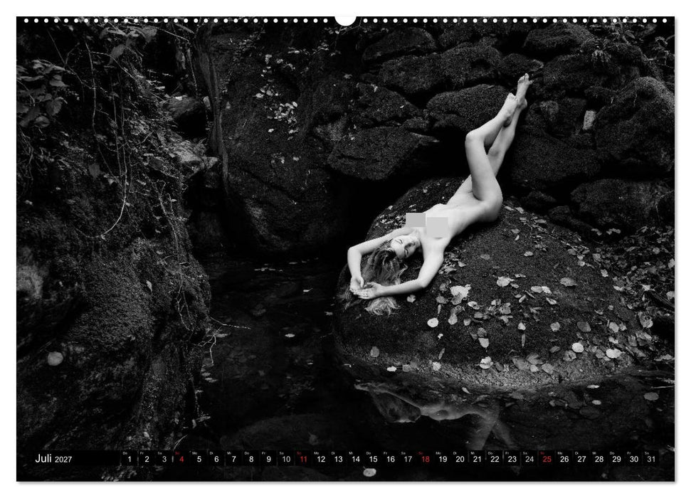 Landschaftsaktfotografie – Felsen und Wasser im Tessin (CALVENDO Premium Wandkalender 2027)