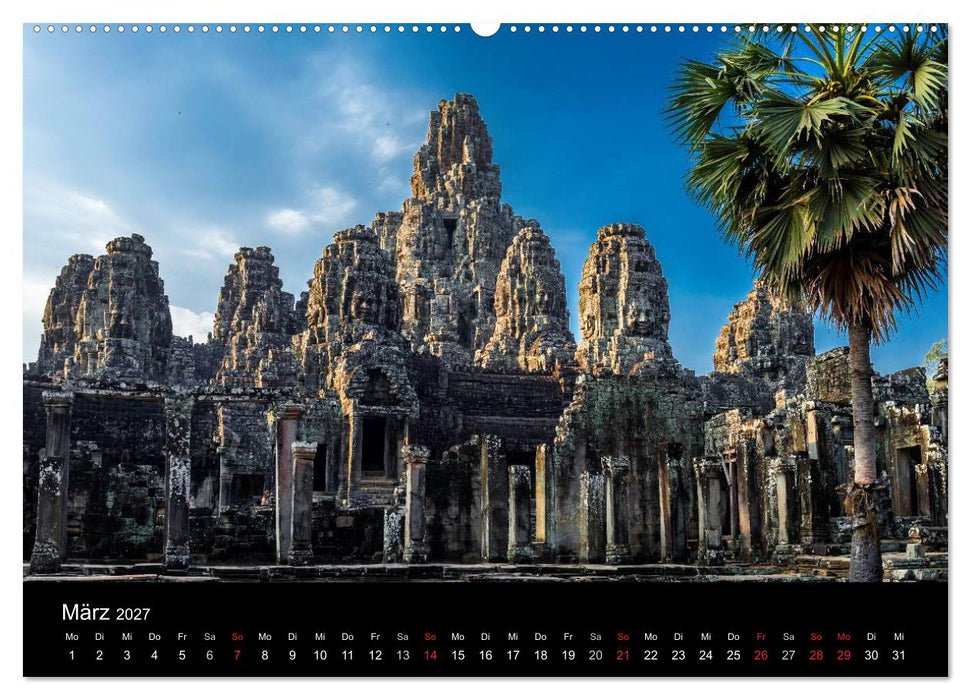 Kambodscha: das Königreich der Wunder (CALVENDO Wandkalender 2027)