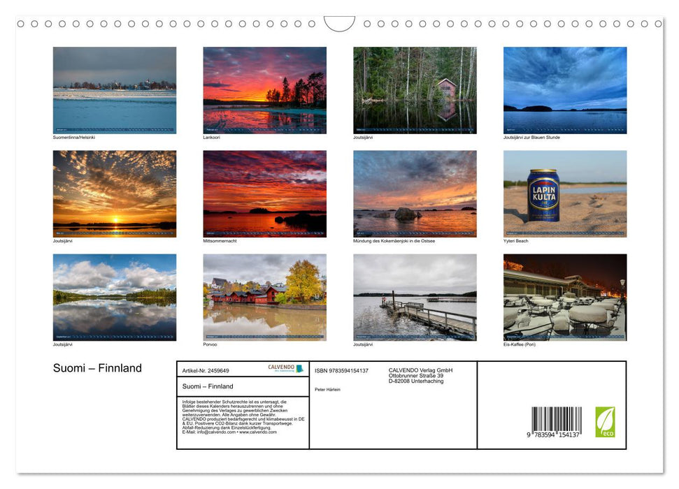 Suomi – Finnland (CALVENDO Wandkalender 2027)