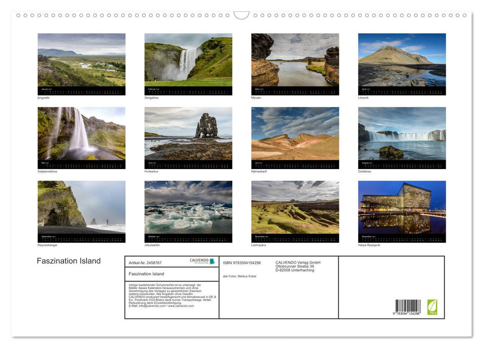 Faszination Island (CALVENDO Wandkalender 2027)