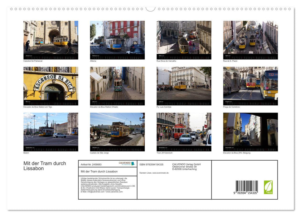 Mit der Tram durch Lissabon (CALVENDO Premium Wandkalender 2027)