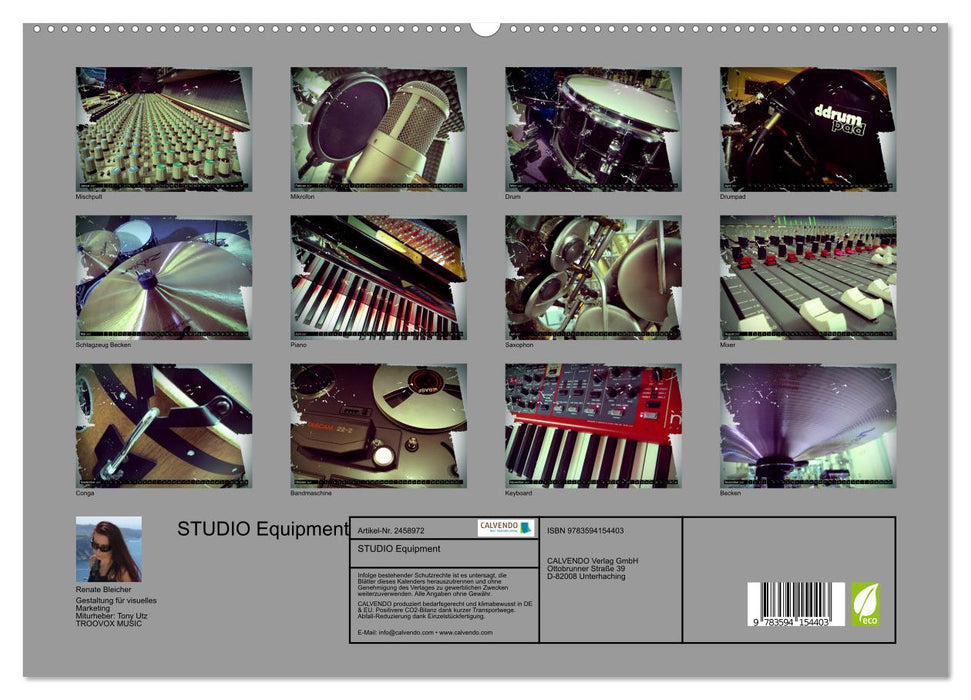 STUDIO Equipment (CALVENDO Premium Wandkalender 2027)