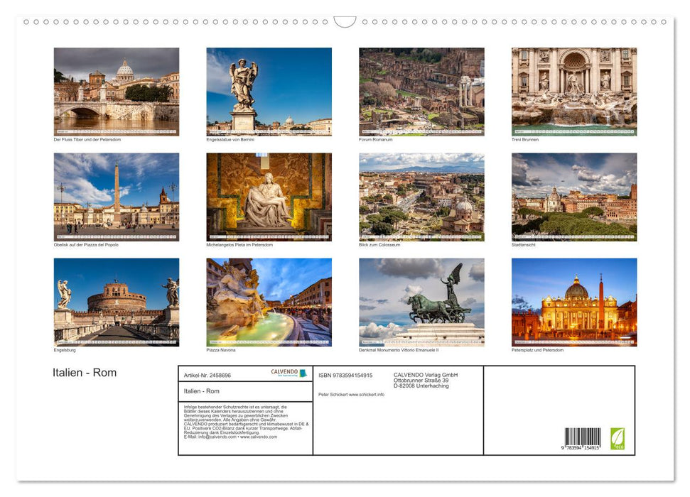 Italien - Rom (CALVENDO Wandkalender 2027)