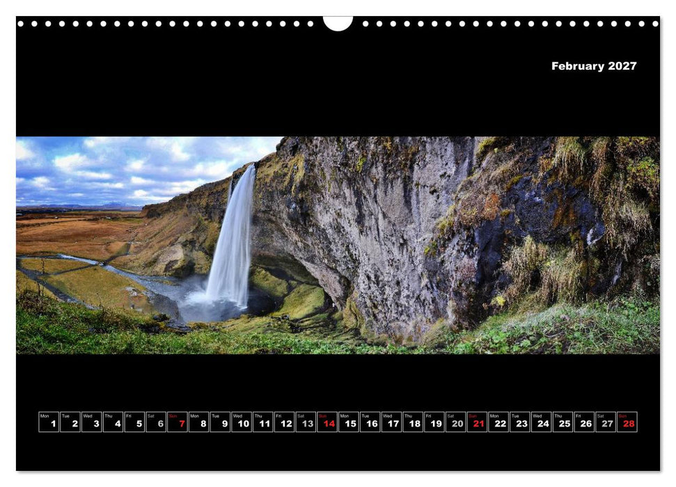 Iceland - Panoramic photographies (CALVENDO Monthly Calendar 2027)