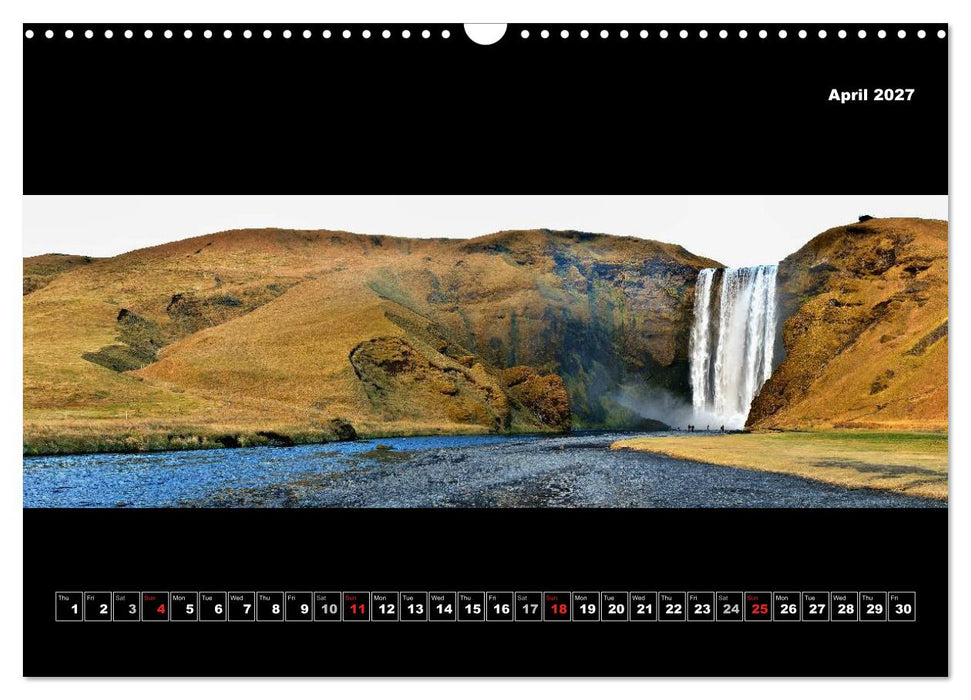 Iceland - Panoramic photographies (CALVENDO Monthly Calendar 2027)