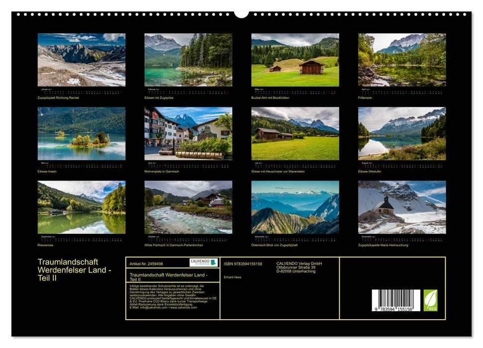 Traumlandschaft Werdenfelser Land - Teil II (CALVENDO Premium Wandkalender 2027)