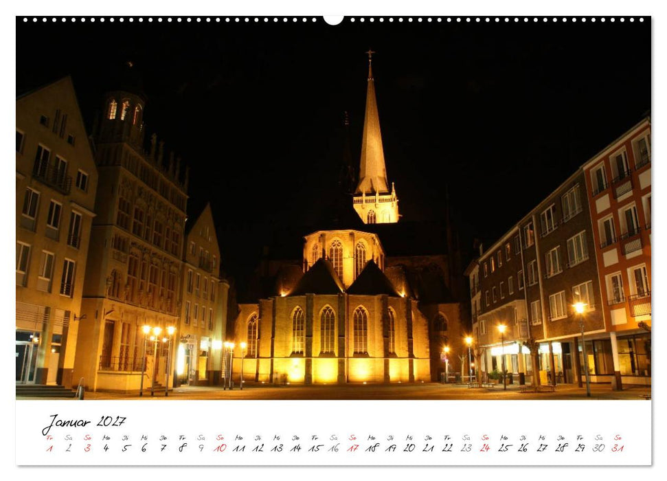 Nachtschicht - Nächtliche Impressionen vom Ruhrgebiet und dem Niederrhein (CALVENDO Premium Wandkalender 2027)