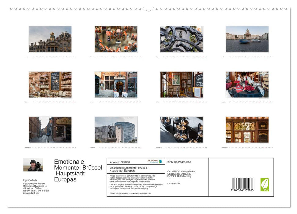 Emotionale Momente: Brüssel - Hauptstadt Europas (CALVENDO Premium Wandkalender 2027)