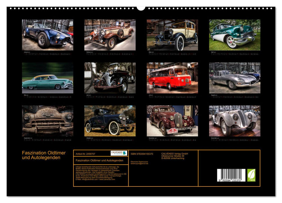 Faszination Oldtimer und Autolegenden (CALVENDO Premium Wandkalender 2027)