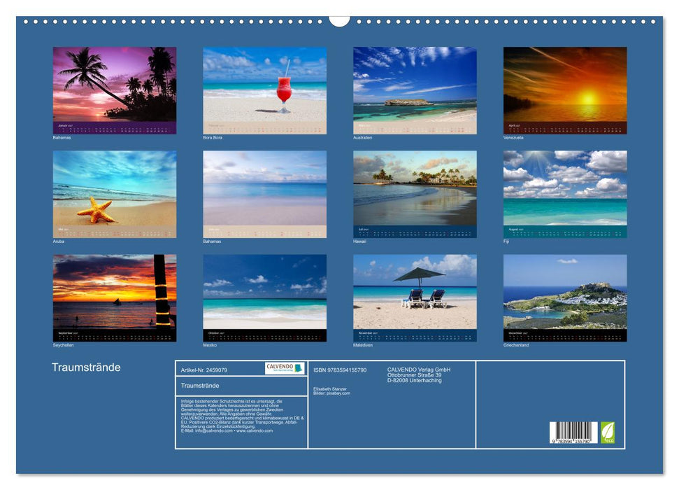Traumstrände (CALVENDO Wandkalender 2027)