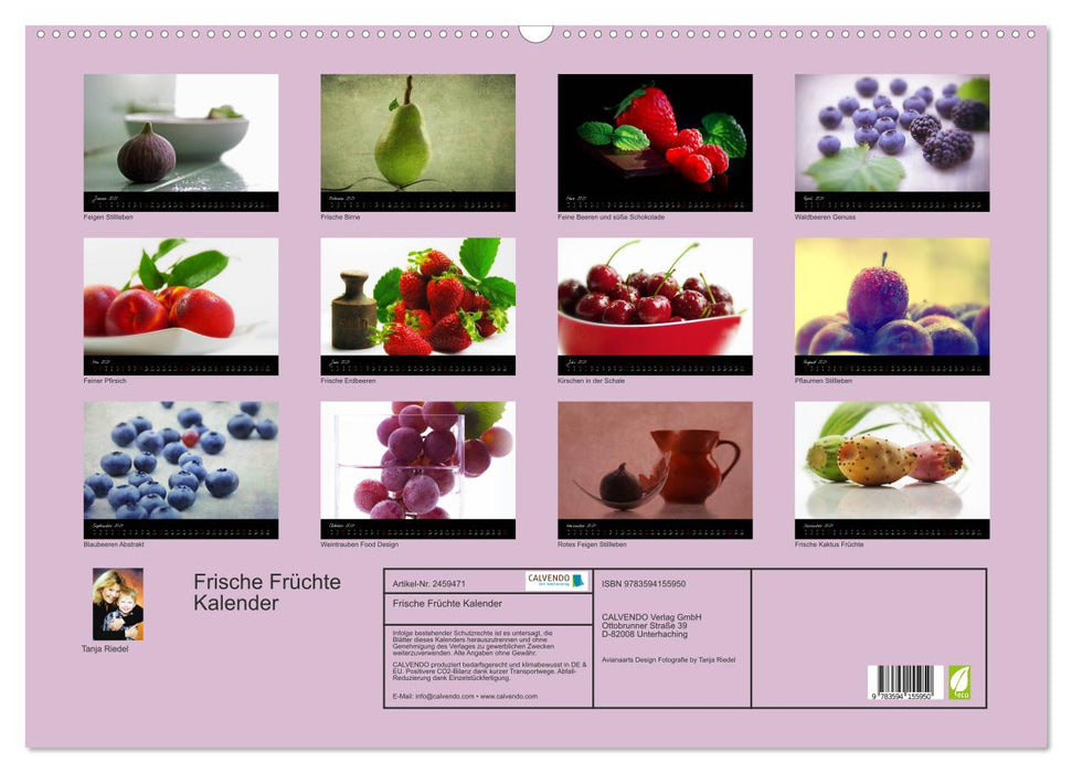 Frische Früchte Kalender (CALVENDO Wandkalender 2027)