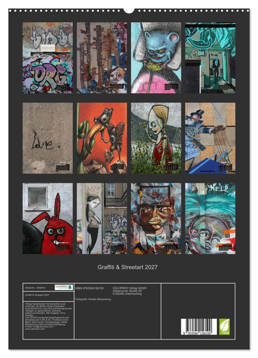 Graffiti & Streetart 2027 (CALVENDO Premium Wandkalender 2027)