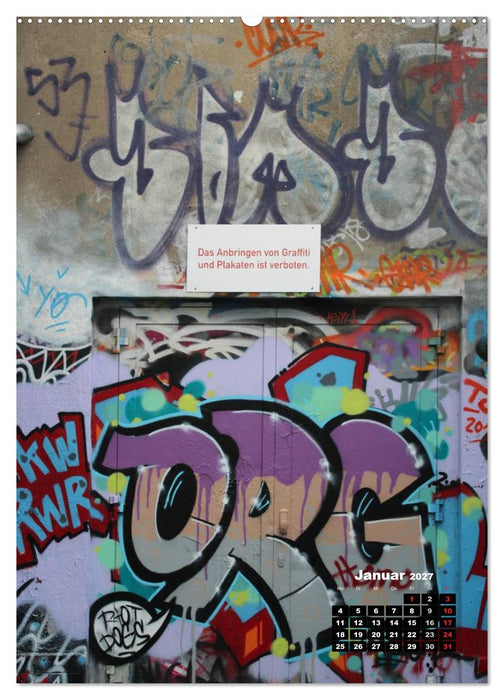 Graffiti & Streetart 2027 (CALVENDO Premium Wandkalender 2027)