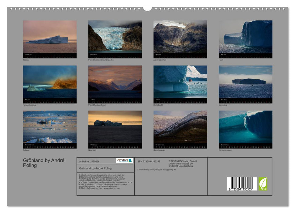 Grönland by André Poling (CALVENDO Premium Wandkalender 2027)
