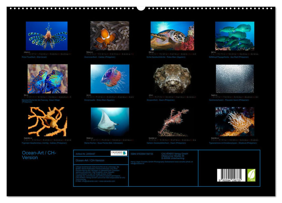 Ocean-Art / CH-Version (CALVENDO Premium Wandkalender 2027)