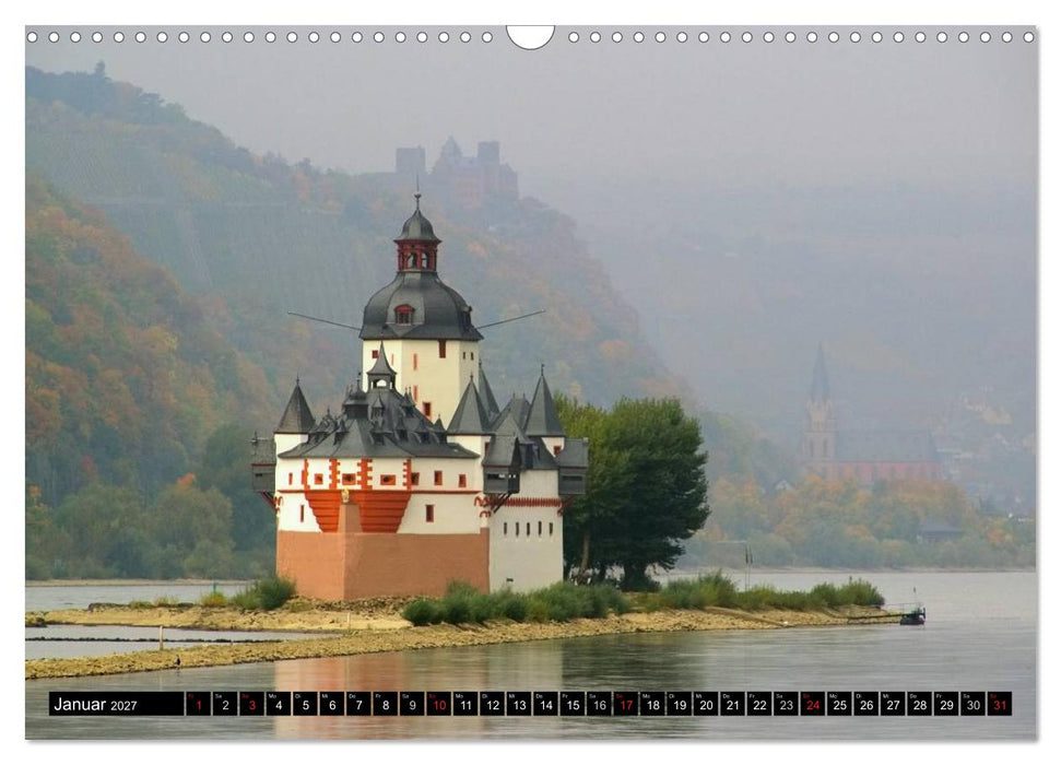 Der Rhein. Oberes Mittelrheintal von Bingen bis Koblenz (CALVENDO Wandkalender 2027)