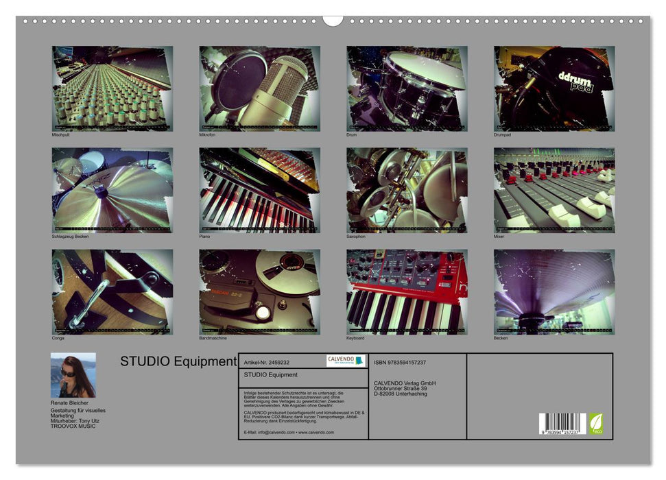 STUDIO Equipment (CALVENDO Wandkalender 2027)