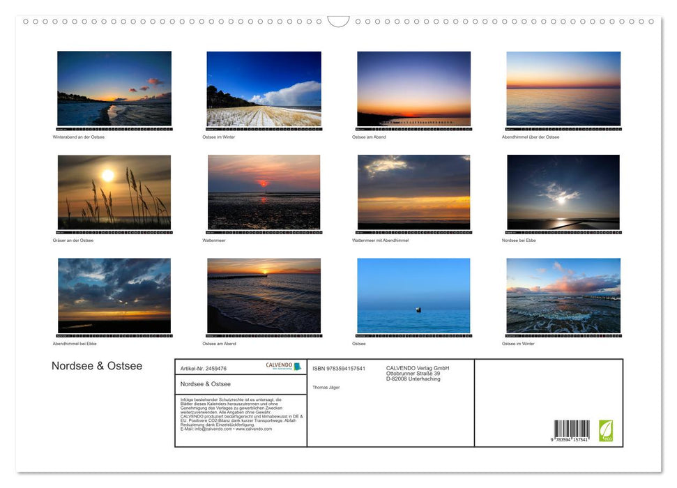 Nordsee & Ostsee (CALVENDO Wandkalender 2027)