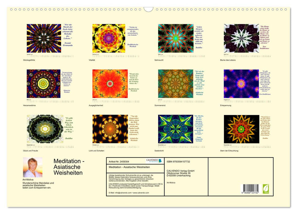 Meditation - Asiatische Weisheiten (CALVENDO Wandkalender 2027)