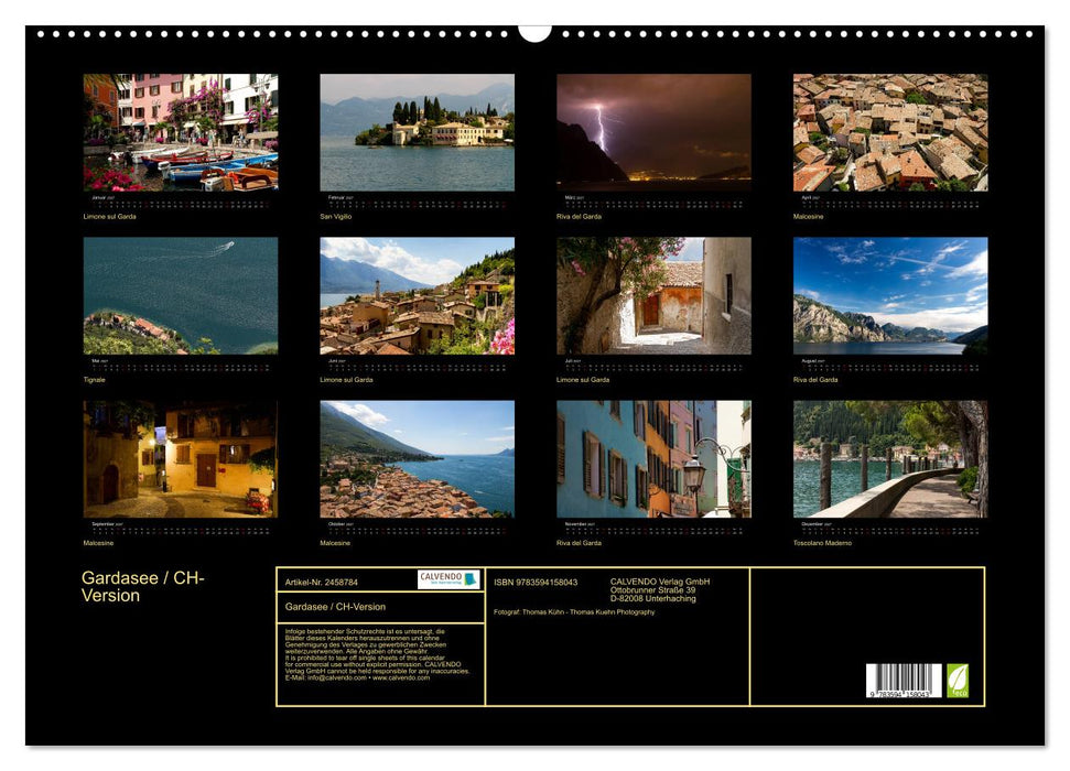 Gardasee / CH-Version (CALVENDO Wandkalender 2027)