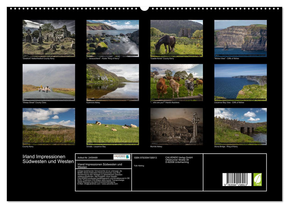 Irland Impressionen Südwesten und Westen (CALVENDO Premium Wandkalender 2027)